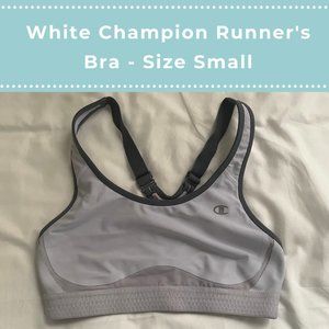 White Champion Runner's Bra - Size Small